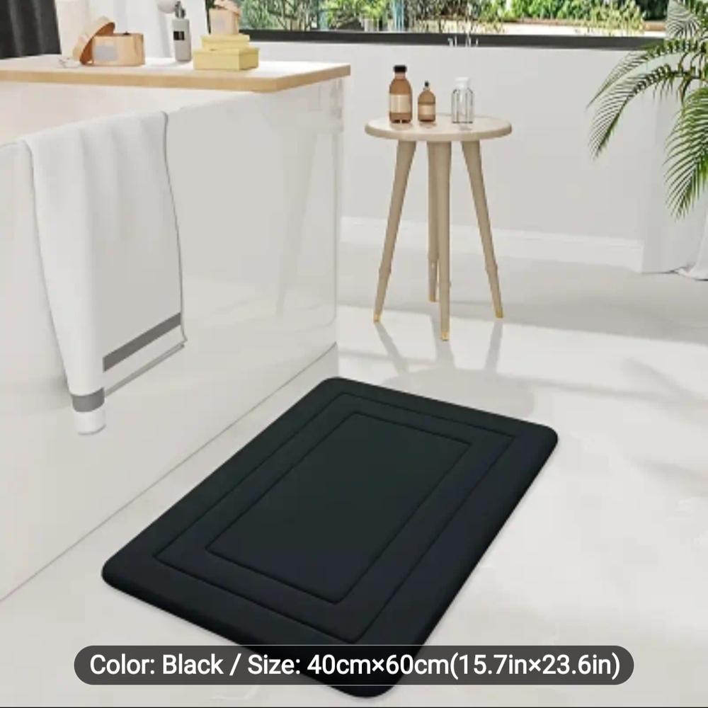 Black Bath Mat